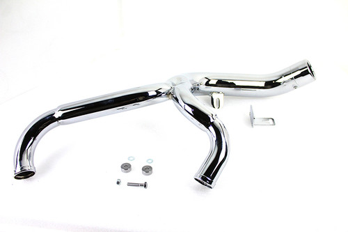 V-Twin #4531 - FLT 2:1 Lake Style Exhaust System Chrome