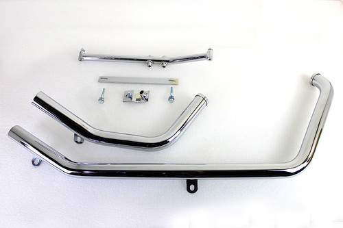 Paughco #716B2B - Exhaust Header Set Chrome