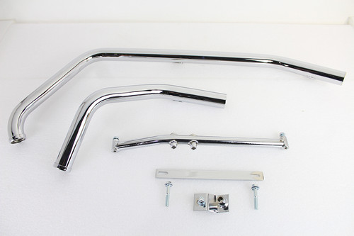 Paughco #716B2B - Exhaust Header Set Chrome