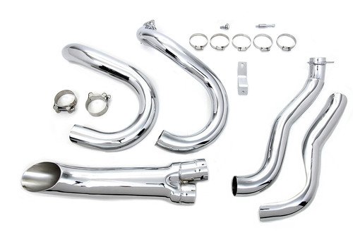 V-Twin - Chrome 2 into 1 Exhaust Header Set