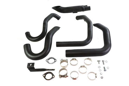 V-Twin - Wyatt Gatling 2 into 1 Exhaust Header Set Black