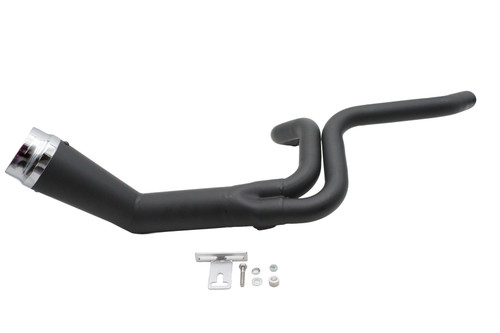 V-Twin - Cyclone 1-3/4 inch 2 into 1 Exhaust Header Set Black