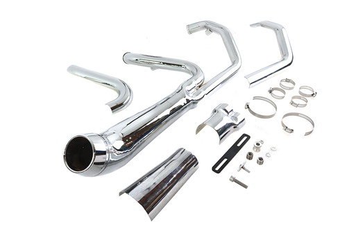 V-Twin #2116 - Cyclone 1-3/4 inch 2 into 1 Exhaust Header Set Chrome