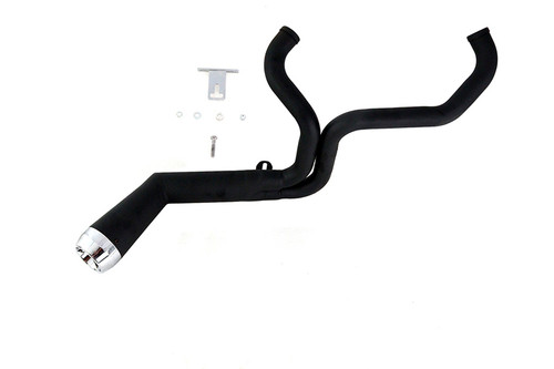 V-Twin - Factory Sample FLT Offset Megaphone 2:1 Exhaust Black with
