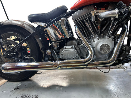 V-Twin #8758 - Wyatt Gatling Holeshot Exhaust Set Chrome