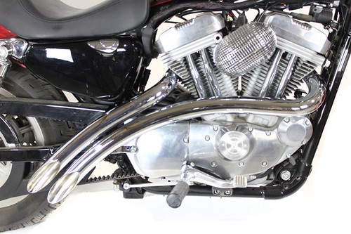 V-Twin #8916 - Curved Radius Exhaust Header Set Chrome