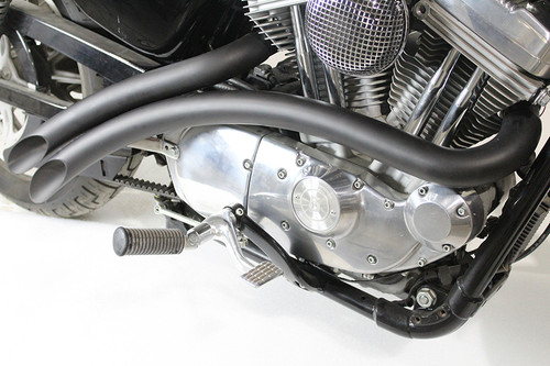 V-Twin #8917 - Curved Radius Exhaust Header Set Black