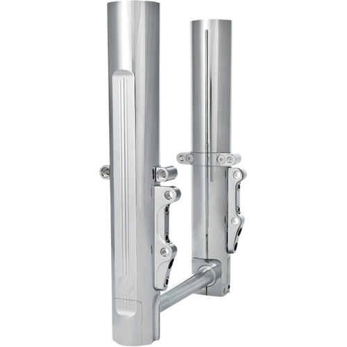 Performance Machine (PM) #0208-2096-CH - Fork Leg Kit - Chrome - Lower - Dual Disc - '14-'20 FL