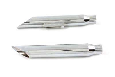 Wyatt Gatling #08-0212 - 16-1/2 inch Baloney Slice Slip On Muffler Chrome