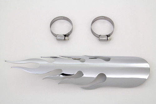 V-Twin #63057A - Chrome Flame Heat Shield