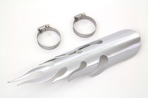 V-Twin #63057A - Chrome Flame Heat Shield