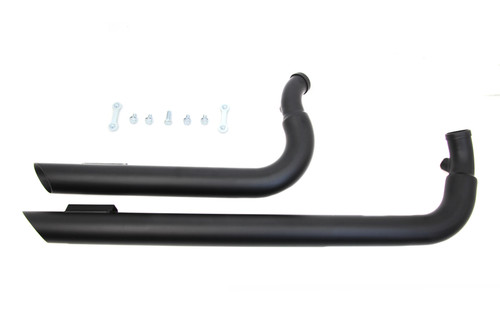 Wyatt Gatling - Wyatt Gatling Exhaust Drag Pipe Set Slash Cut Black