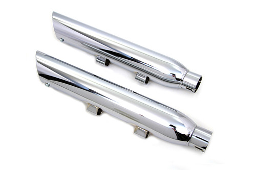 Wyatt Gatling - Wyatt Gatling Chrome Slash Muffler Set