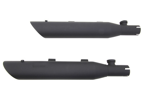 Wyatt Gatling #08-0209MB - Wyatt Gatling Side Slash Slip-On Muffler Set Black
