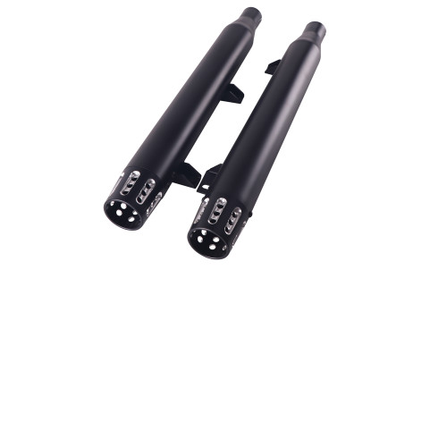 V-Twin #INMF-3002BB - Indian Slip On Muffler Set Black