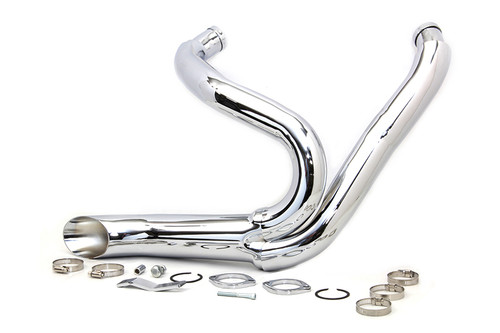 Wyatt Gatling - Chrome Wyatt Gatling 2 into 1 Exhaust Pipe Header Kit