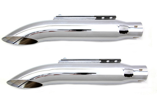 Wyatt Gatling - 16 inch Turn Out Muffler Set Chrome