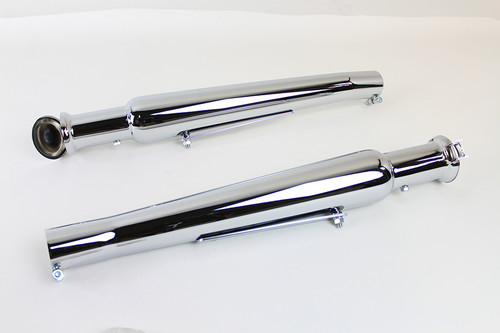 V-Twin - Chrome Megaphone Upsweep Muffler Set