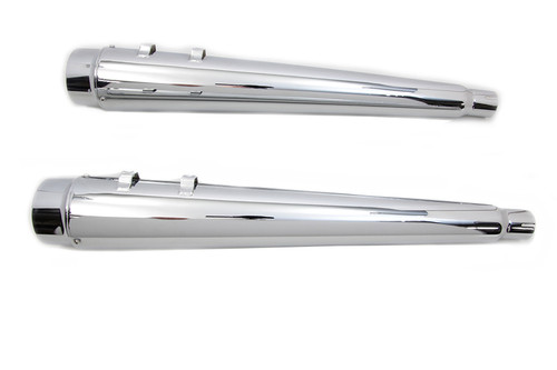 Wyatt Gatling #3605 - Wyatt Gatling Megaphone Muffler Set Chrome