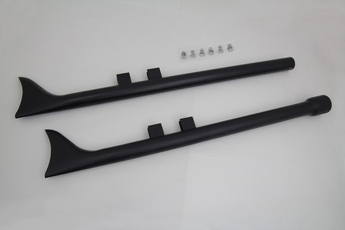 V-Twin - M8 36 inch Straight Fishtail Exhaust Extension Set Black