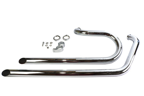 V-Twin #78837 - Side By Side Drag Pipe Set Chrome