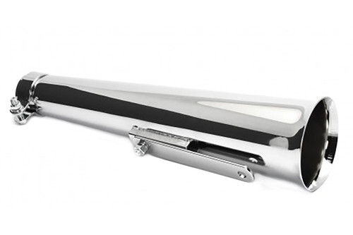 V-Twin #77980 - Chrome Megaphone Widow Trust Muffler