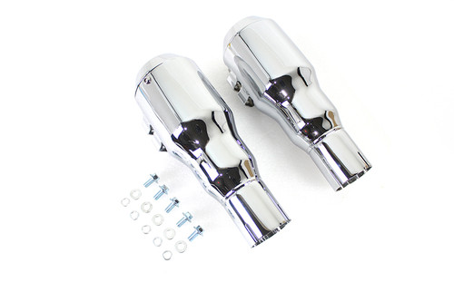 V-Twin - Grenade Muffler Set Chrome