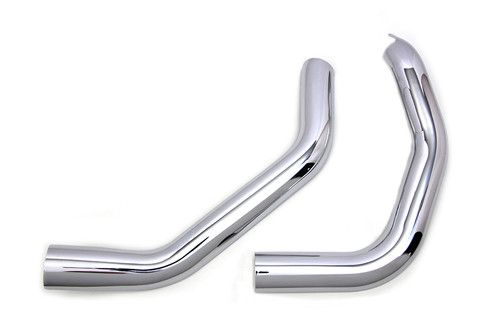 V-Twin #78544 - Plain Heat Shield Set Chrome