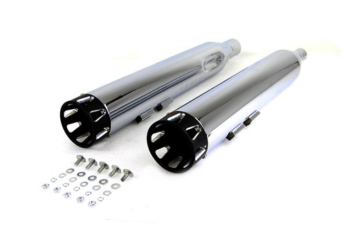 V-Twin - M8 Revolver Muffler Set with Black Tip