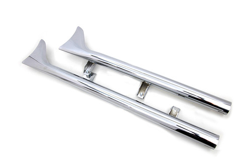 V-Twin - Indian Straight Fishtail Set Chrome
