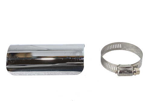 V-Twin #76252D - 4 inch Exhaust Heat Shield Chrome