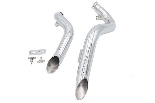 Ultima #60-360 - Big Growl Exhaust Drag Pipe Short Shots Chrome