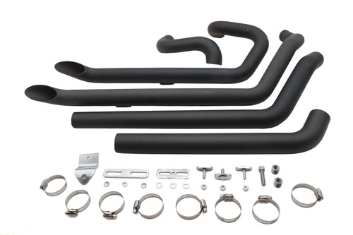 Wyatt Gatling #2476 - Wyatt Gatling FXST Street Fighter Drag Pipe Set Black