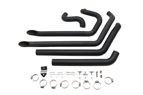 Wyatt Gatling #2476 - Wyatt Gatling FXST Street Fighter Drag Pipe Set Black