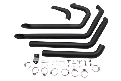 Wyatt Gatling #2478 - Wyatt Gatling FXST Street Fighter Drag Pipe Set Black