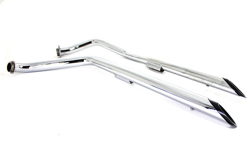 MCM #8210 - MCM Exhaust Drag Pipe Set with Black Tips
