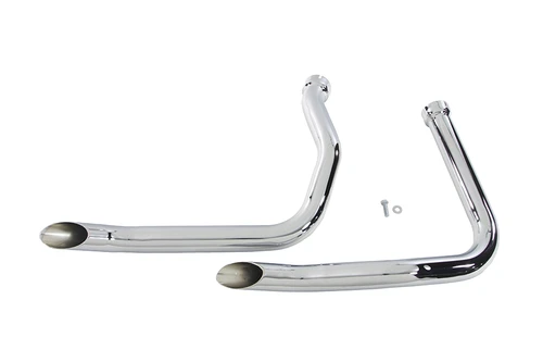 Paughco #721A - Exhaust Goose Drag Pipe Set with Slash Cut Ends