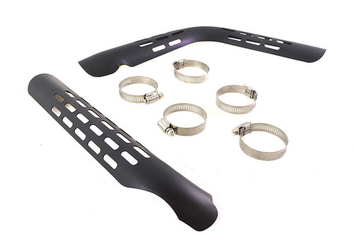 V-Twin #72846AB - Exhaust Heat Shield Set Perforated Style Black