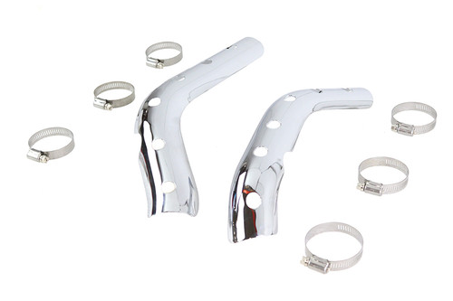 V-Twin #75028A - XL Heat Shield Set Chrome