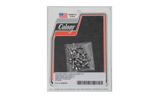 Colony - Rocker Arm Cover Screw Kit Chrome