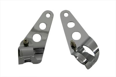 V-Twin #11-26 - Side Mount Headlamp Bracket Chrome