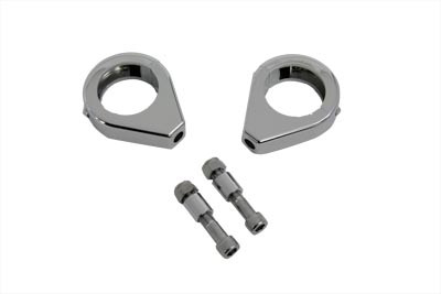 V-Twin #12-6049-39 - Chrome Turn Signal Clamp Kit 39mm Forks
