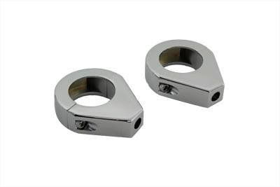 V-Twin #75806 - Chrome Turn Signal Clamp Set 35mm Forks