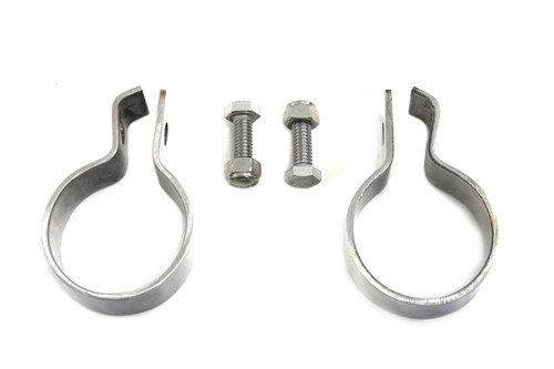 V-Twin - 1-7/8 inch Muffler End Clamp Set Stainless Steel