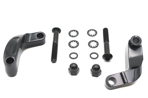 V-Twin #77567B - Black Smooth Mirror Relocation Kit