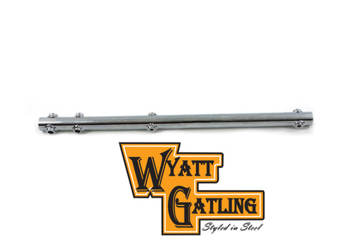 V-Twin #65311-97 - Wyatt Gatling Chrome Dual Exhaust Support