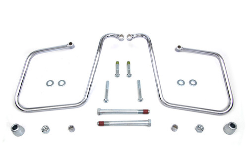 V-Twin #S77-0146 - Chrome Saddlebag Support Set