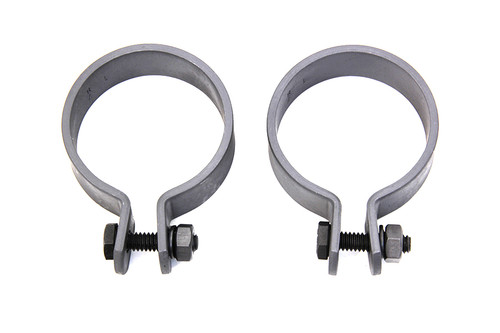 V-Twin #70318P - Parkerized 1-7/8 inch Muffler End Clamp Set