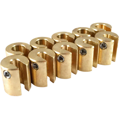 No-mar #WT-SPK10BR-75 - Wheel Weights - 3/4 oz - Brass - 10 Pack