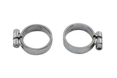 V-Twin #71856 - Chrome Allen Type Exhaust Clamp Set Wide